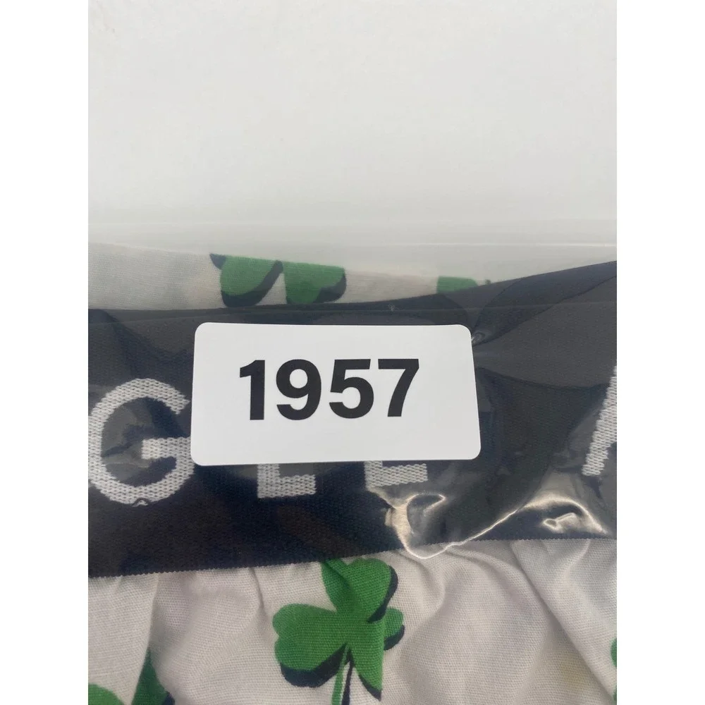 American Eagle Boxer Shorts Mens Small S White Green Shamrock Clover St Patricks